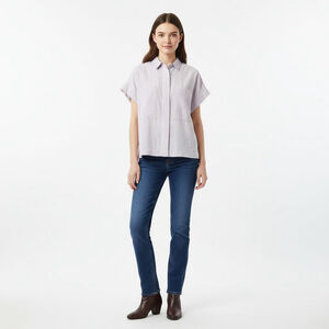 Everlane Light Purple Short Sleeve Button Down 100% Cotton Shirt Medium